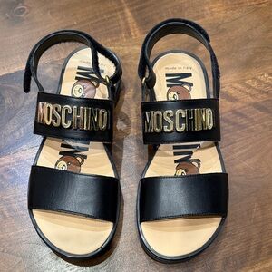 Moschino  Black and Gold Sandals